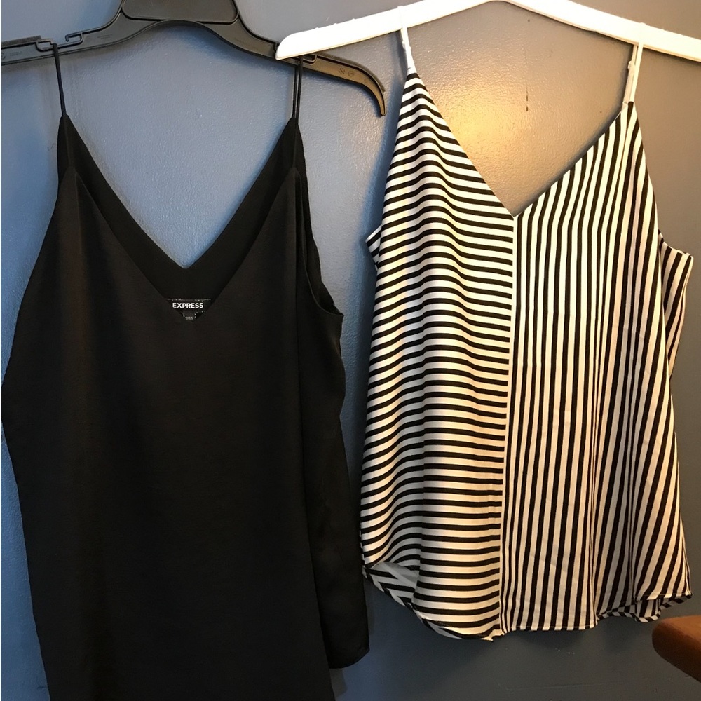 Express Monochrome Striped Tops